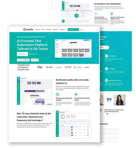 Autify AI test automation website redesign preview