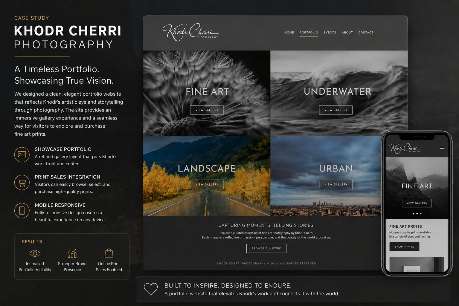 Khodr Cherri photography portfolio website design preview