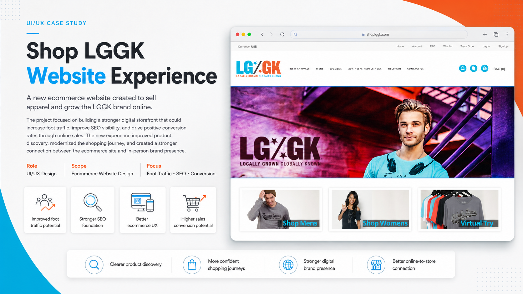 Shop LGGK ecommerce website design preview
